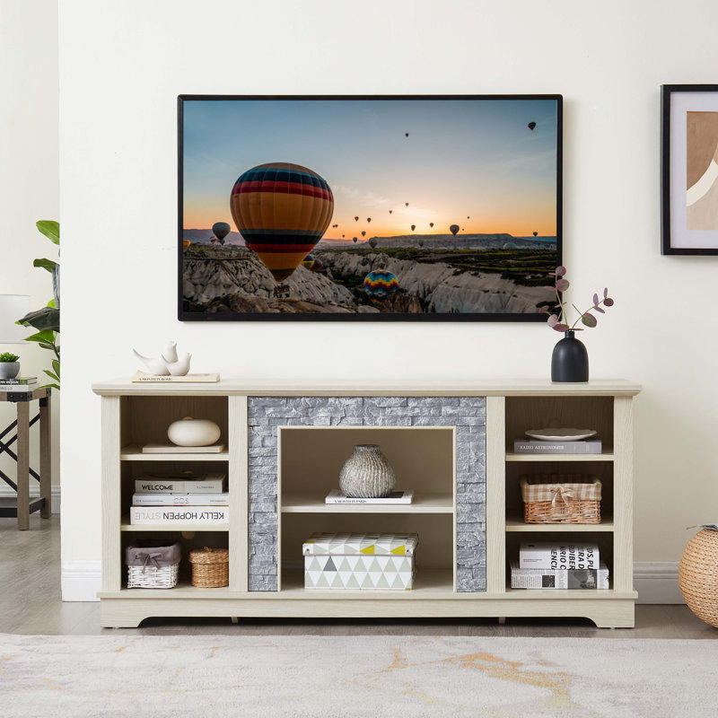 Meuble télé Mantel, Blanc