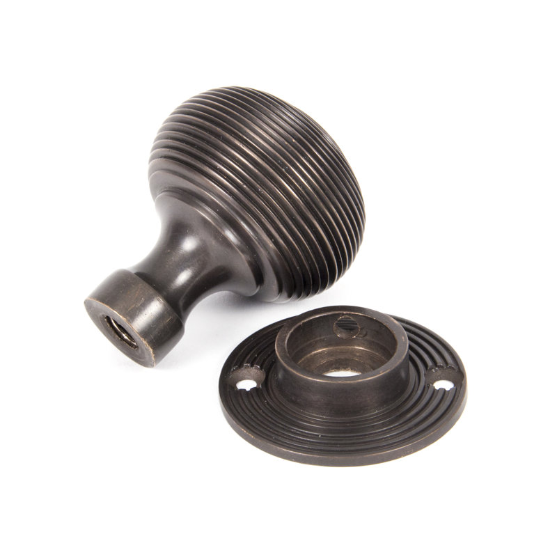 Beehive Passage Door Knob, Aged Bronze