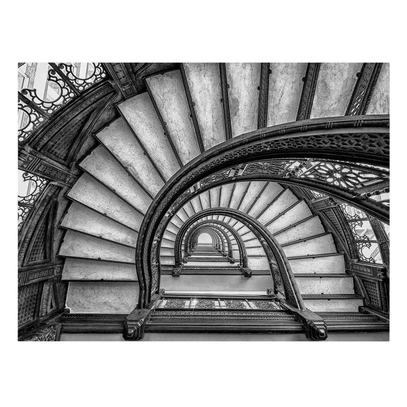 Chicago Staircase - Wrapped Canvas Print, 31cm H x 46cm W, Canvas
