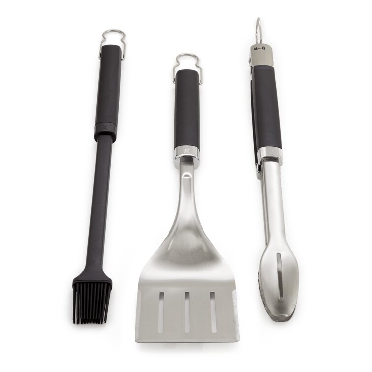 Performore Heavy Duty Silicone Food Basting Brush and Tongs Kitchen Set (4 in 1 Set)