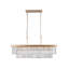 Lustre - S, cristal rectangulaire réglable, lumières de cristal de style industriel E12 de style moderne, plafonnier en fer de style campagnard-1770025521