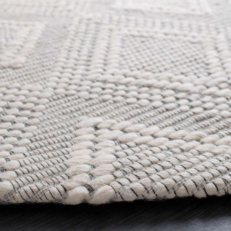 Marbella Hand Woven Wool And Cotton With Latex Geometric Rug, Runner 2'3" x 8'