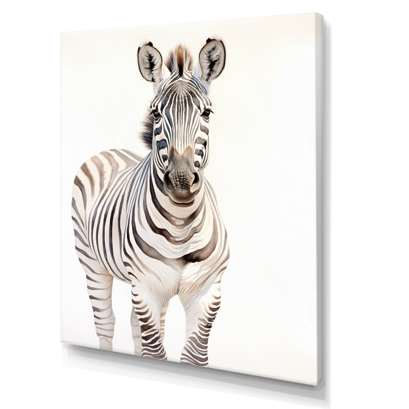 «Zebra Watercolor Zebra This», reproduction sur toile, H 20 po x l 12 po x P 1 po
