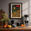 Leopard and Blooms Art Deco - Framed Print-804698256-804698259
