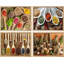 Épices dans des cuillères, cuisine et cuisine, gros plan, impression encadrée sur papier, 4 pièces-97782145-97782144