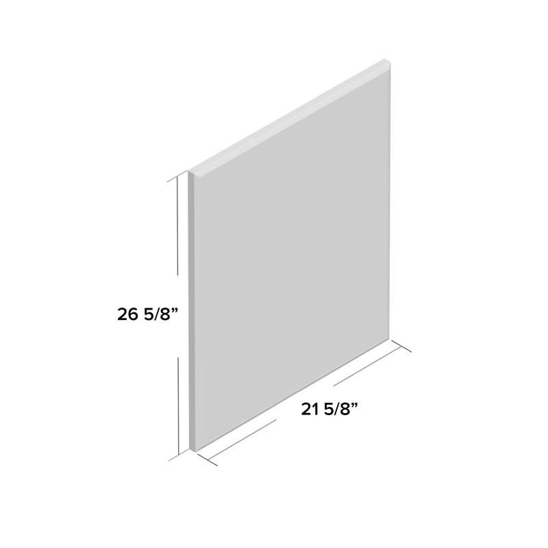Emiree Solid Wood Flat Wall Mirror, 26.62" x 21.62"