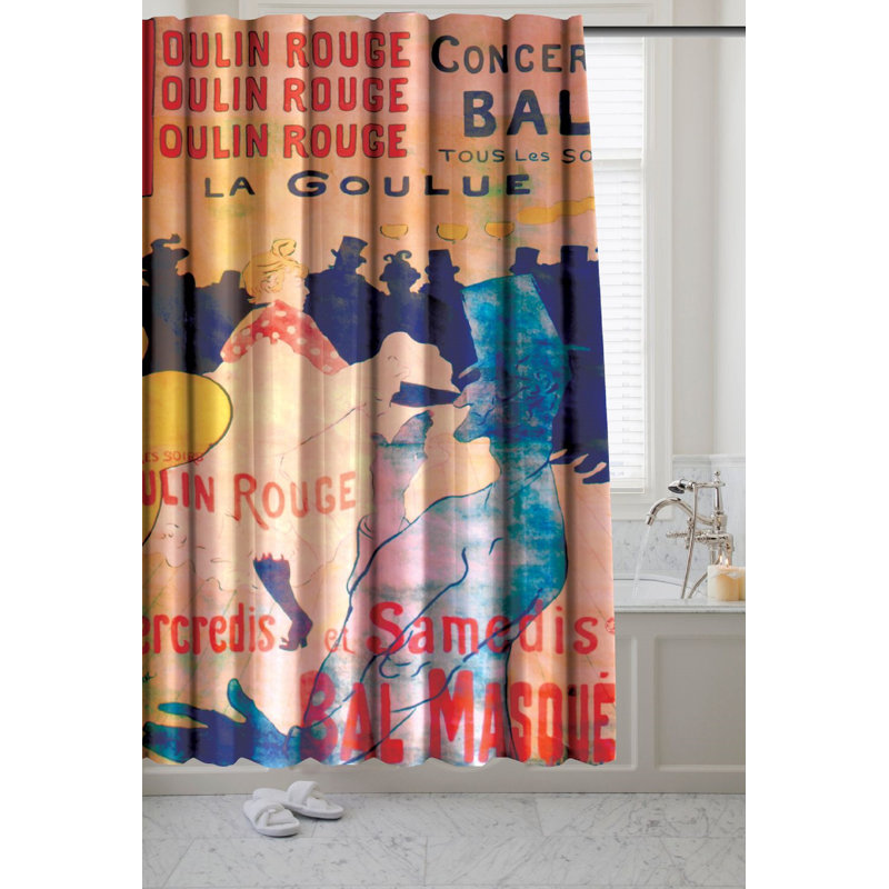 Rideau de douche simple musée brumeux cabaret Denzel