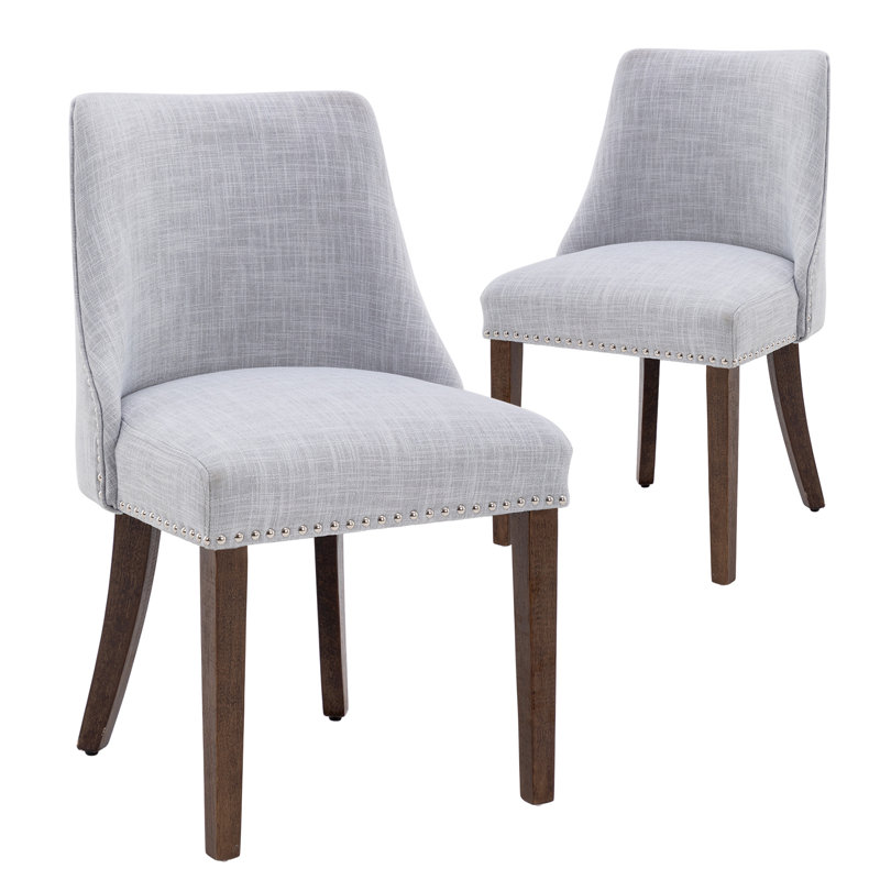 Umina 19.5'' H Upholstered Side Chair, Gray, Brown