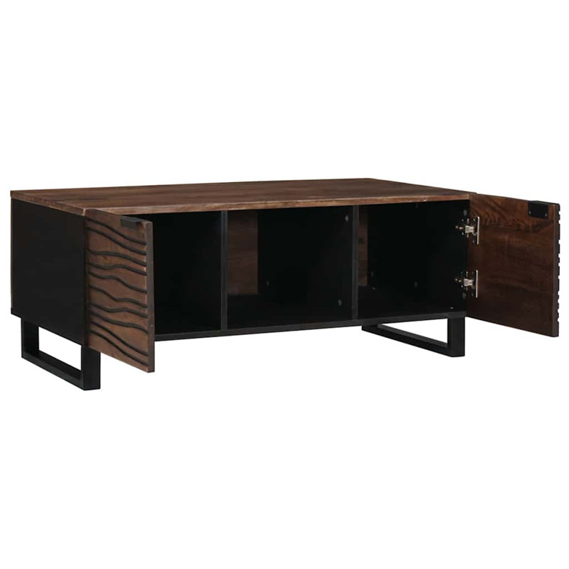 Coffee Table with Storage, Dark Brown