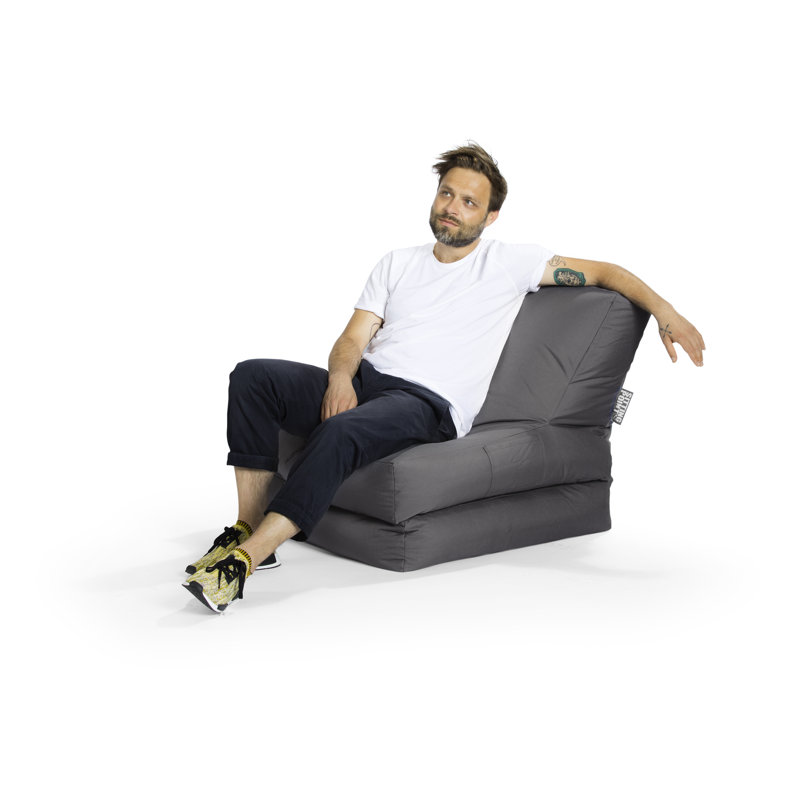 Fauteuil à billes avec méridienne Twist, gris