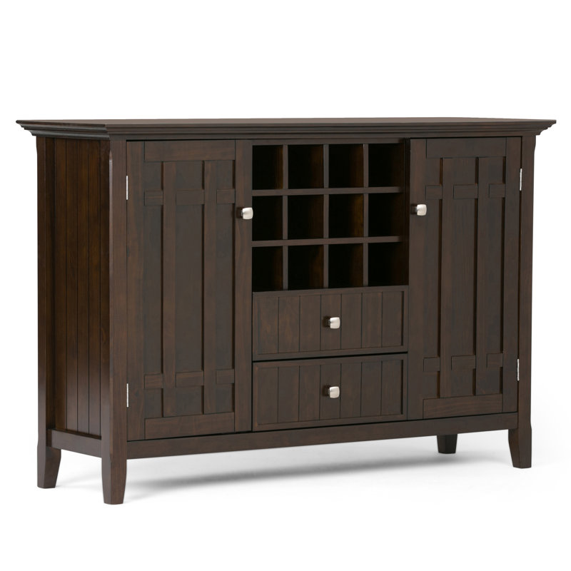 Bedford - Sideboard Buffet and Wine Rack - , Dark Tobacco Brown