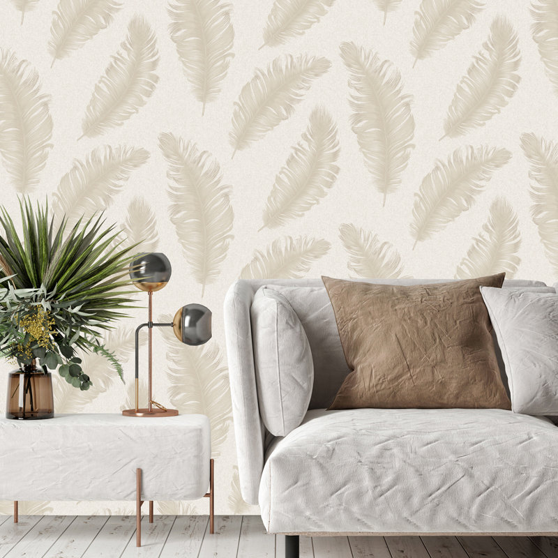 Winkelman 10.05m x 53cm Textured Semi-Gloss Wallpaper Roll, Beige