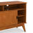 Draper 54"W Solid Wood Mid-Century Modern Tall TV Stand for TVs up to 60" with 2 Sliding Doors and Open Shelves-1158583484