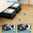 Rebrilliant Square Under-Bed Storage Box with Wheels, Transparent Window,Black
