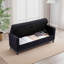 Banc rembourré moderne de 66 pouces avec coussins à double extrémité Grand compartiment de rangement intégré Revêtement en tissu de peau de mouton Pieds en grain de bois massif Banc multifonctionnel Repose-pieds Canapé-lit Banc de rangement adapté au salon-640498497