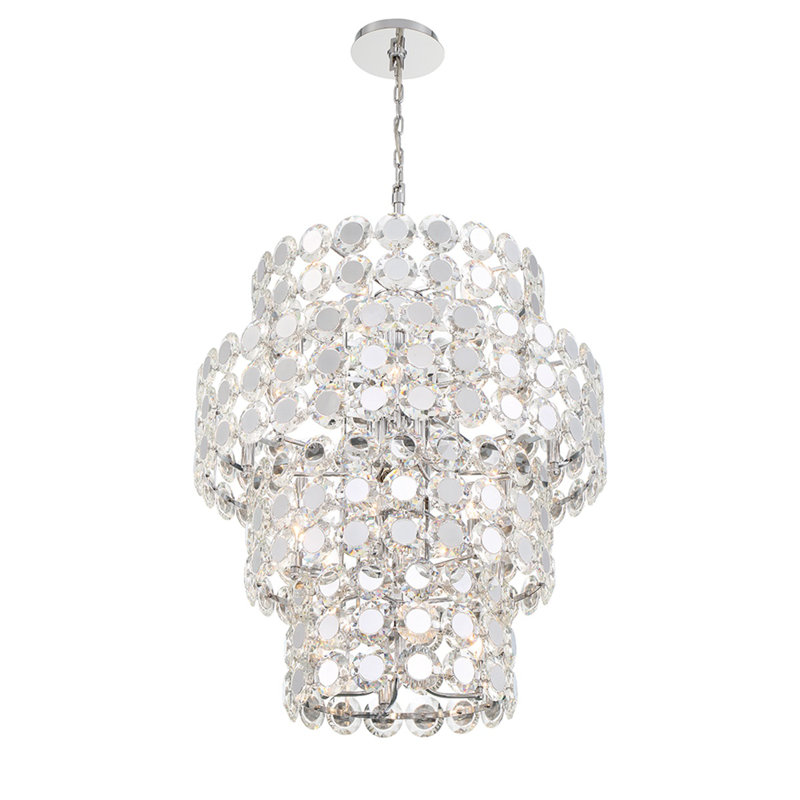 Perrene 24 light Chandelier in Chrome