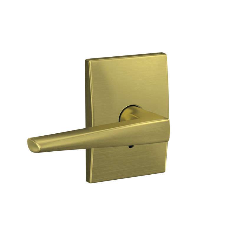 Eller Non-Turning Lever with Century Trim, Satin Brass