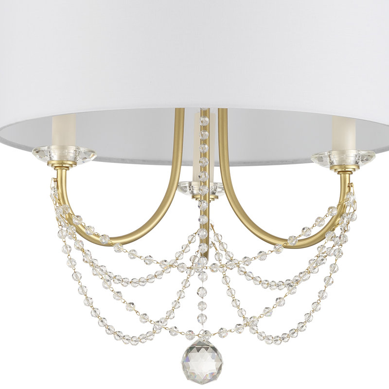 Lustre tambour 3 lumières Paradiso, Bronze/Doré