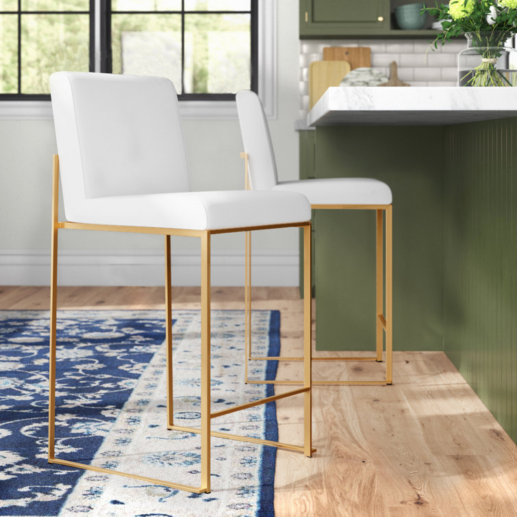 Rakowski Upholstered Counter Stool with Metal Frame