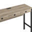 Ensemble de table de salle à manger à 3 tiroirs avec prises électriques, ensemble de table de bar avec tabourets circulaires en polyuréthane, facile à assembler, table gris-brun et tabouret noir-131146994-131146996