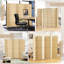 Cloison de séparation pliante 6 panneaux de 5,6 pi de hauteur et cloison autoportante pour bureau personnel, beige-120864871