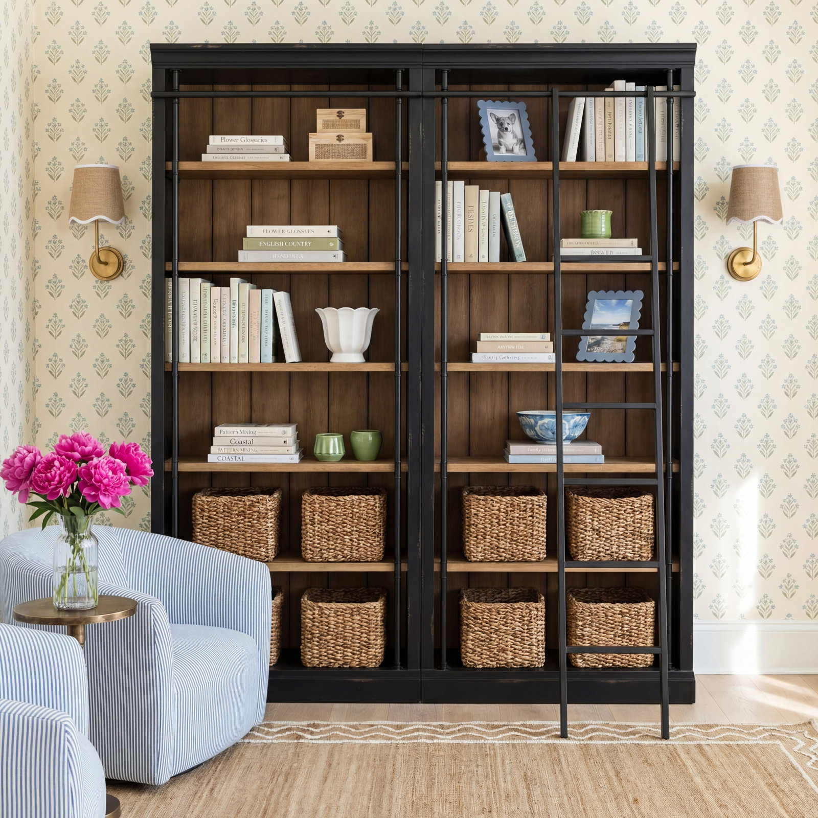 Lorna 80" Pine Bookcase