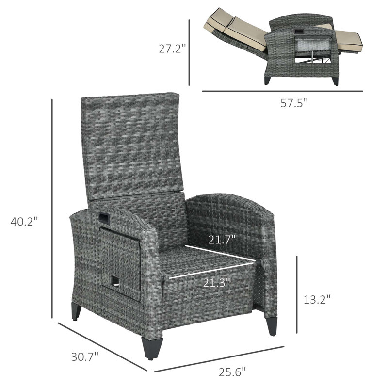 Méridienne inclinable, Fauteuil inclinable d'extérieur