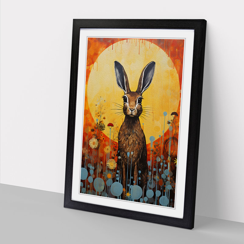 Hare Expressionism Art - Framed Print