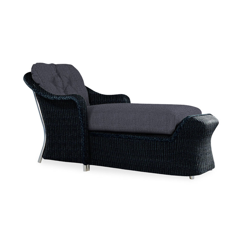 Reflections Outdoor Chaise Lounge, Decorline Navy, Ebony