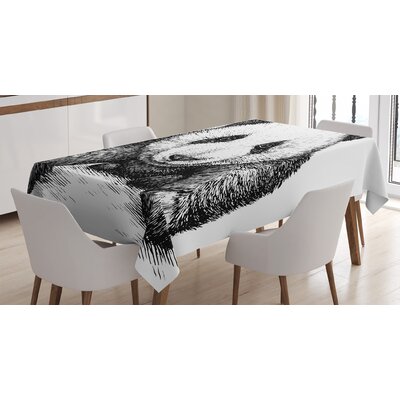 Ambesonne Panda Tablecloth, Baby Panda Bear Illustration Sketch Style Artwork Nature Wild Animals Theme, Rectangular Table Cover For Dining Room Kitch -  East Urban Home, D8587398920D4C8380F41E98FA11B493