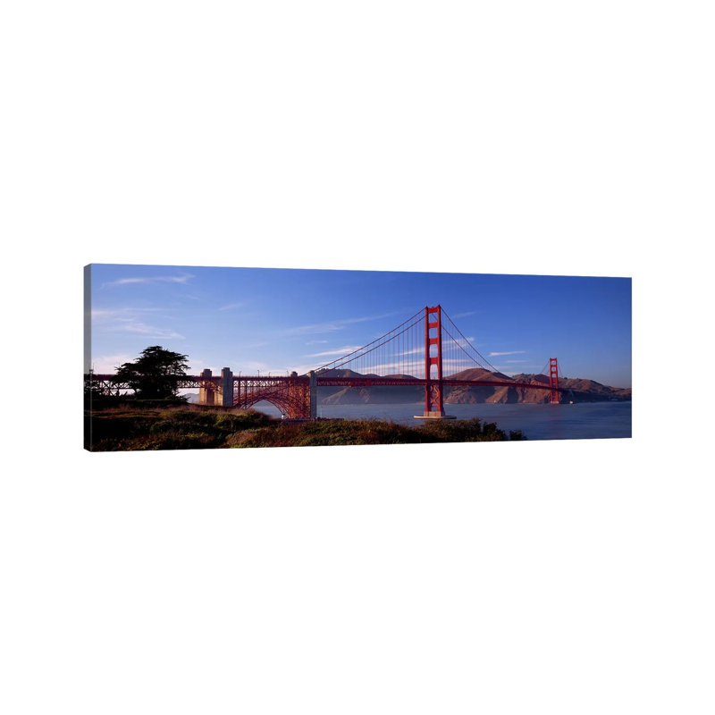 Golden Gate Bridge San Francisco California USA - Wrapped Canvas Panoramic Print, 30.48 cm H x 91.44 cm W x 1.91 cm D