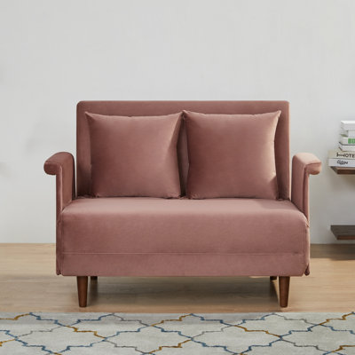 Shivani 47.645'' Velvet Sofa Bed