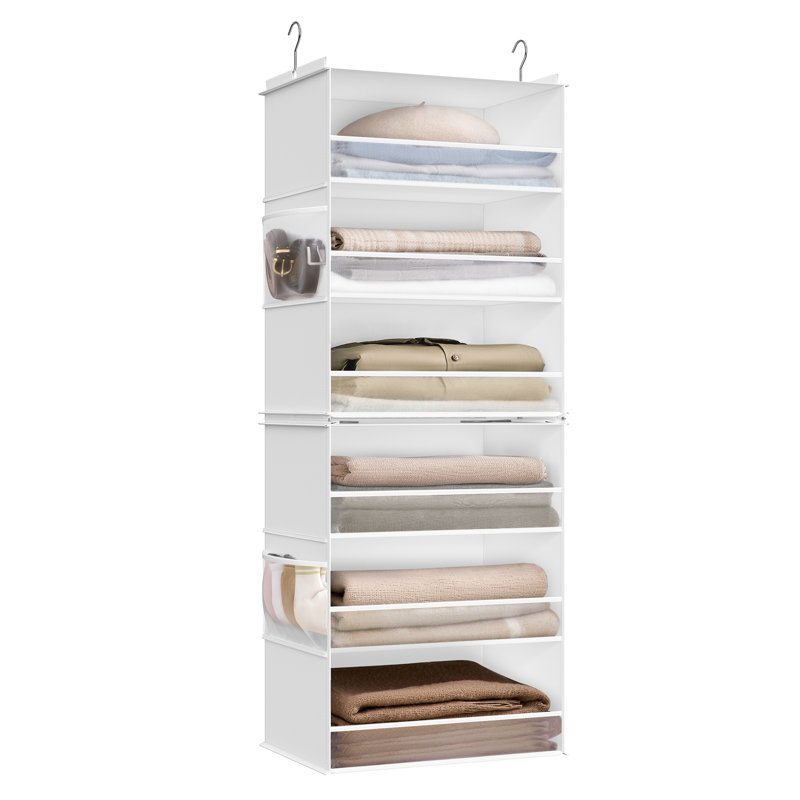 Fabric Hanging Organiser, White