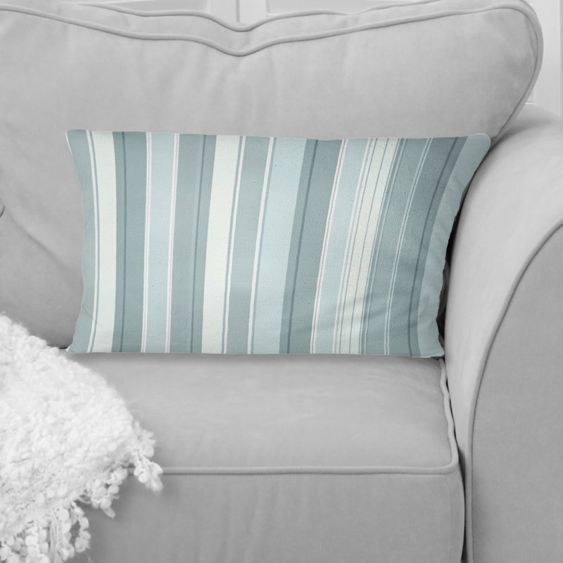 Coussin lombaire à rayures argentées Baby Blue
