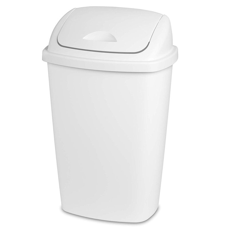 Poubelle Swing 13,2 gallons, Blanc