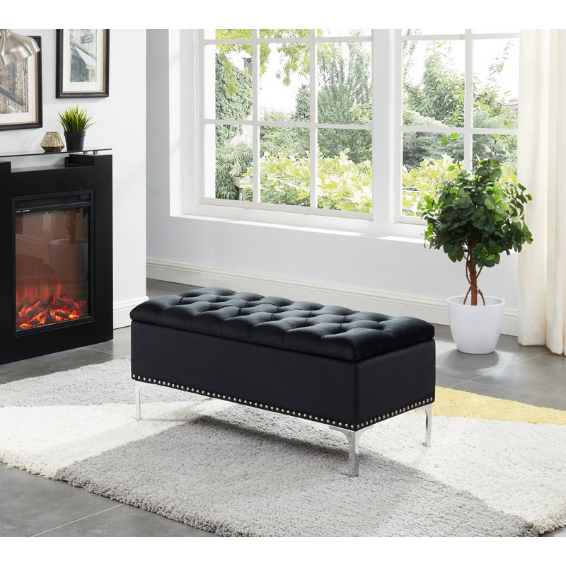 Banc de rangement Carmel Barrie, Noir