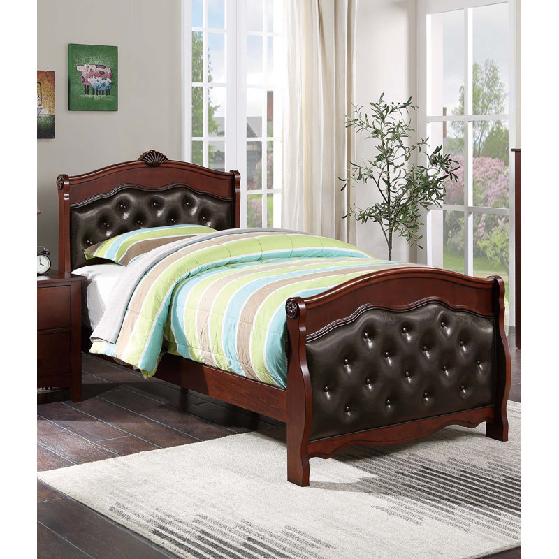 Lit de luxe traditionnel Youth, Merisier, Simple