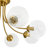 Mid-century 8-light Water Patternede Glass Semi-flush Mount-1681351496