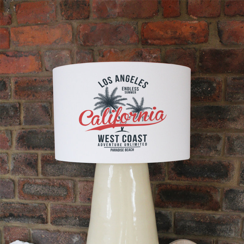 Cotton Drum Lamp Shade ( Uno ), 22cm H x 25cm W x 25cm D