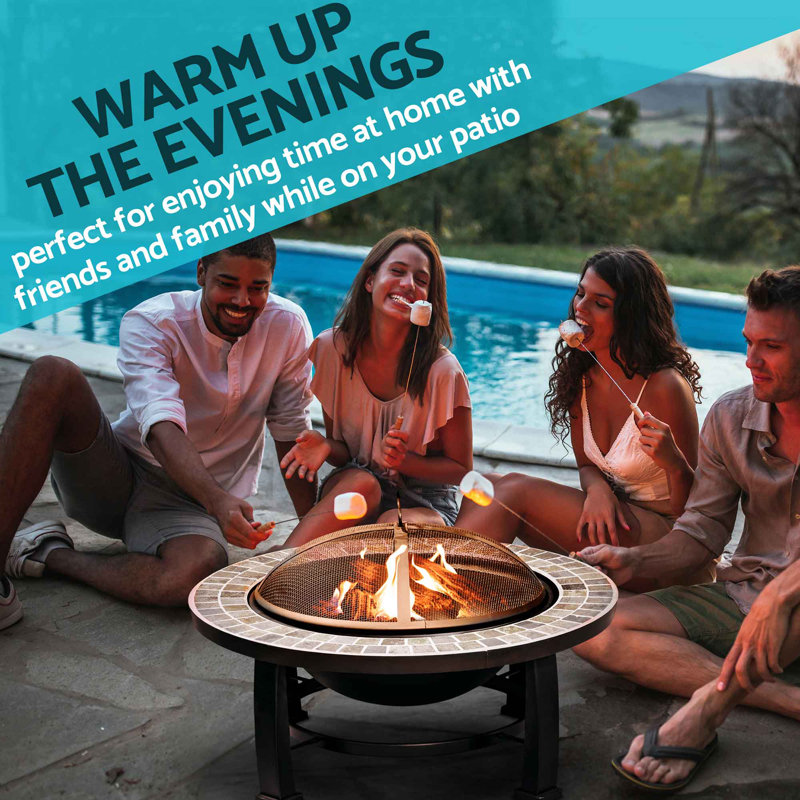 Kidron Round Steel Wood Burning Smokeless Fire Pit