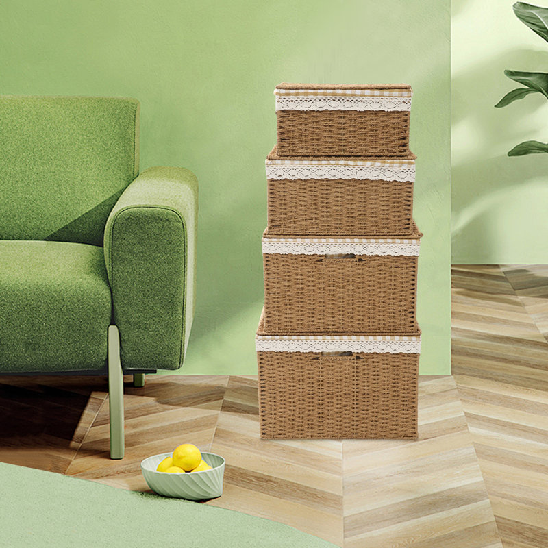 Storage Basket With Lid