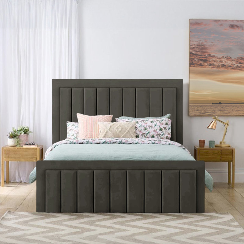 Antrone Upholstered Ottoman Storage Bed, Asphalt, Double (4'6)