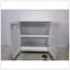 Armoire de rangement blanche à double porte, armoire de rangement autoportante moderne Mid-Century, armoire de rangement de salle de bain avec boutons argentés pour le salon, la cuisine, la salle de bain, le couloir