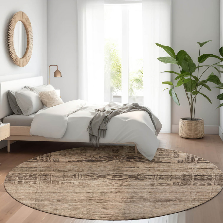 Machine Washable Indoor/Outdoor Claudian ACN1647 Brown Rug
