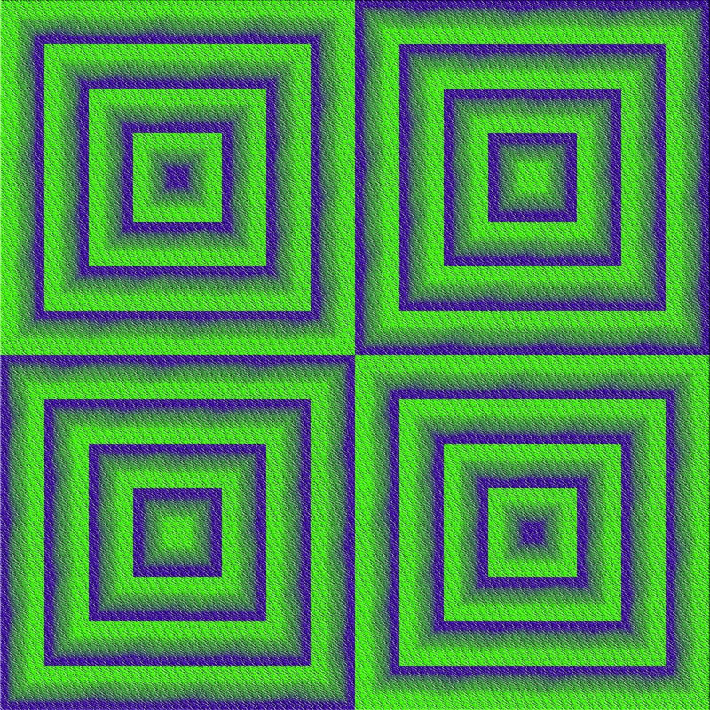 Tapis vert/noir tissé à la machine, Carré 8 pi