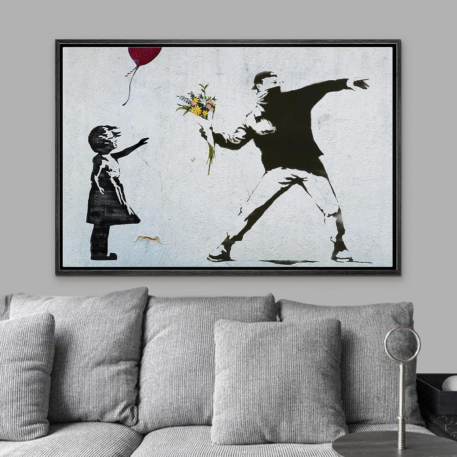 Peinture sur toile Banksy: Girl with Balloon - Banksy