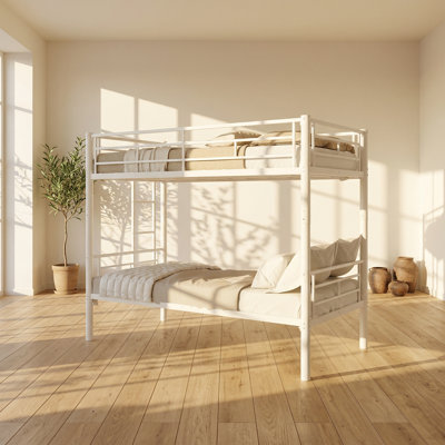 Lit superposé simple au-dessus de simple en métal Wayfair Sleep l 40,3 po x P 77 po x H 61,4 po