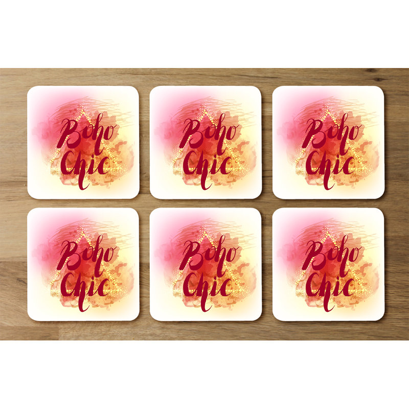 Square 6 Piece Coaster Set