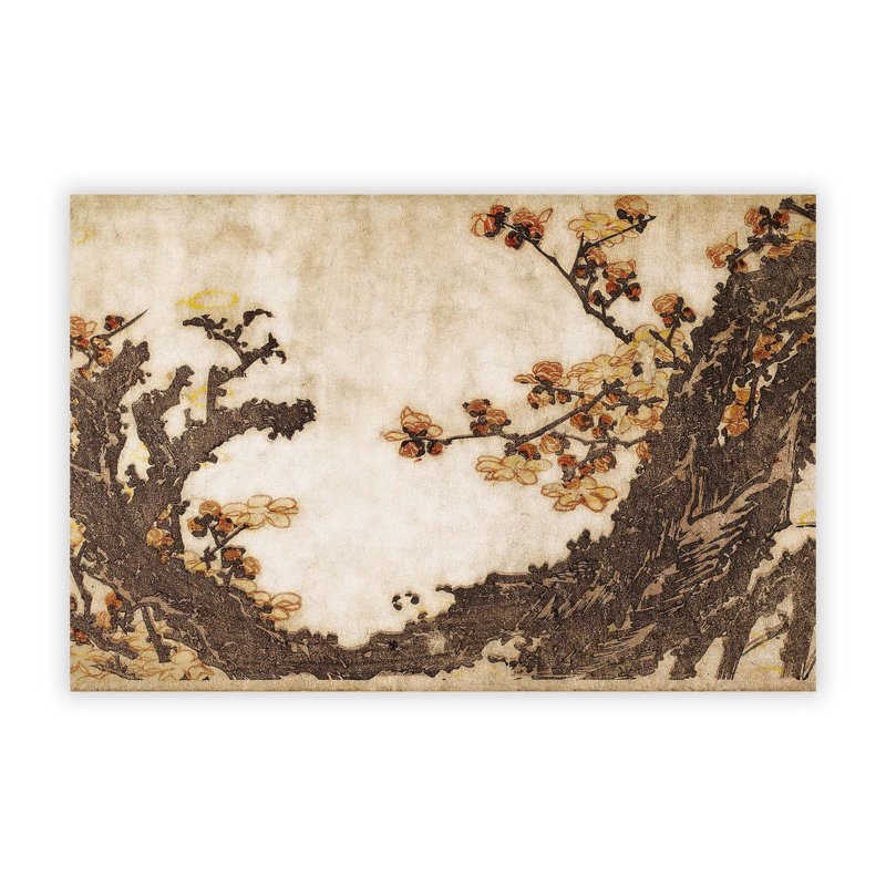 Ancient Plum Tree by Katsushika Hokusai - No Frame Painting, 42 cm H x 59.4 cm W
