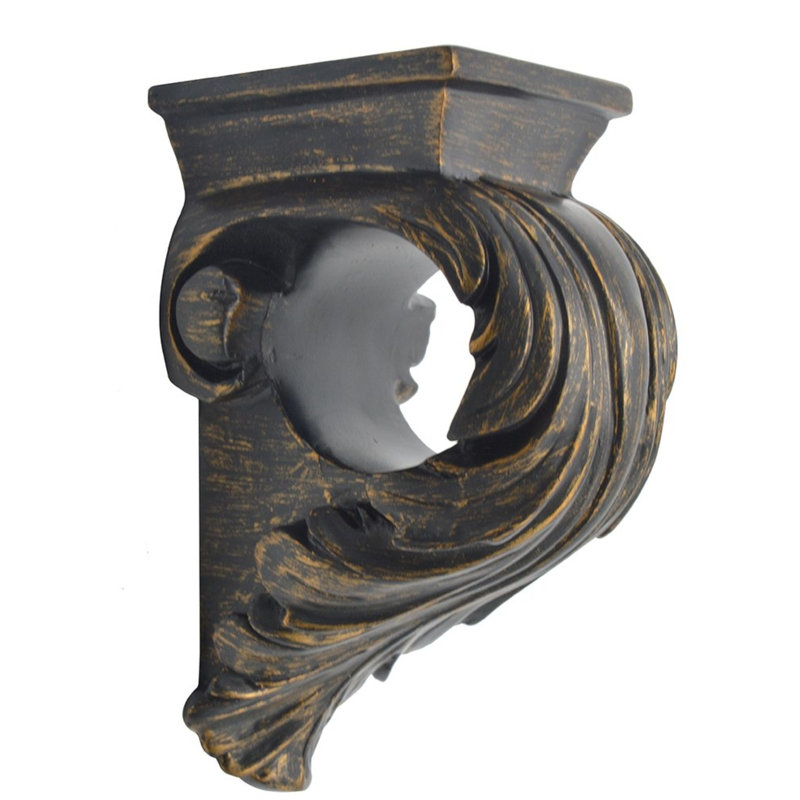 Brilon Polyresin 3.5'' Mounting Bracket, Burnt Gold